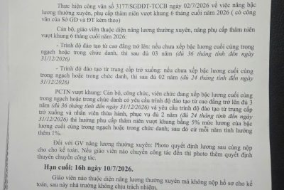 Nâng Lương Thường Xuyên Và Phụ Cấp 6 Tháng Cuối Năm